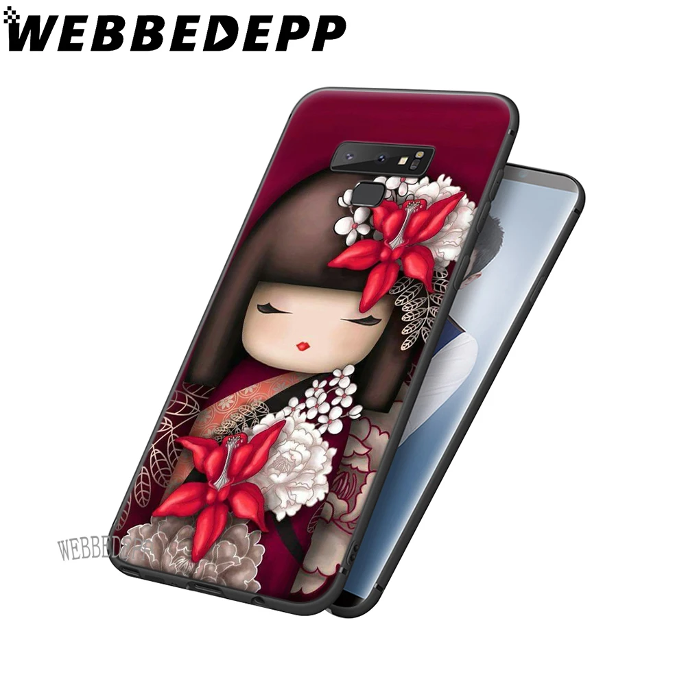 WEBBEDEPP kawaii японская кукла Kokeshi Мягкий ТПУ чехол для Samsung Galaxy S6 S7 Edge S8 S9 S10 Plus S10e |