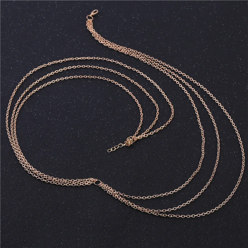 Очаровательное женское пляжное бикини цепочка для тела на талию Ожерелье