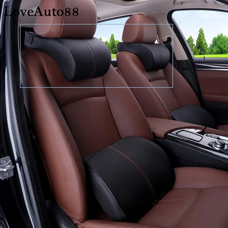 Для Toyota RAV4 RAV 4 2019 2020 2021 из искусственной кожи авто подушка для шеи пены памяти
