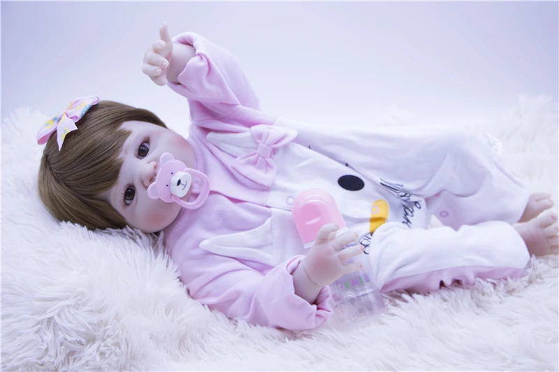 Кукла Reborn Baby ken 55 см силиконовая настоящая мультяшная кошка одежда принцесса bebe