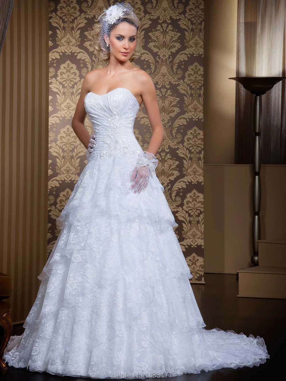 Новый дизайн 2 в 1 Свадебные платья Милая без рукавов Vestido De Noiva длиной до пола