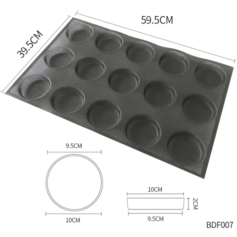 GB007 Goldbaking силиконовые формы для булочек, антипригарные листы для выпечки, перфорированные формы для гамбургера, форма для кексов - Цвет: GB007