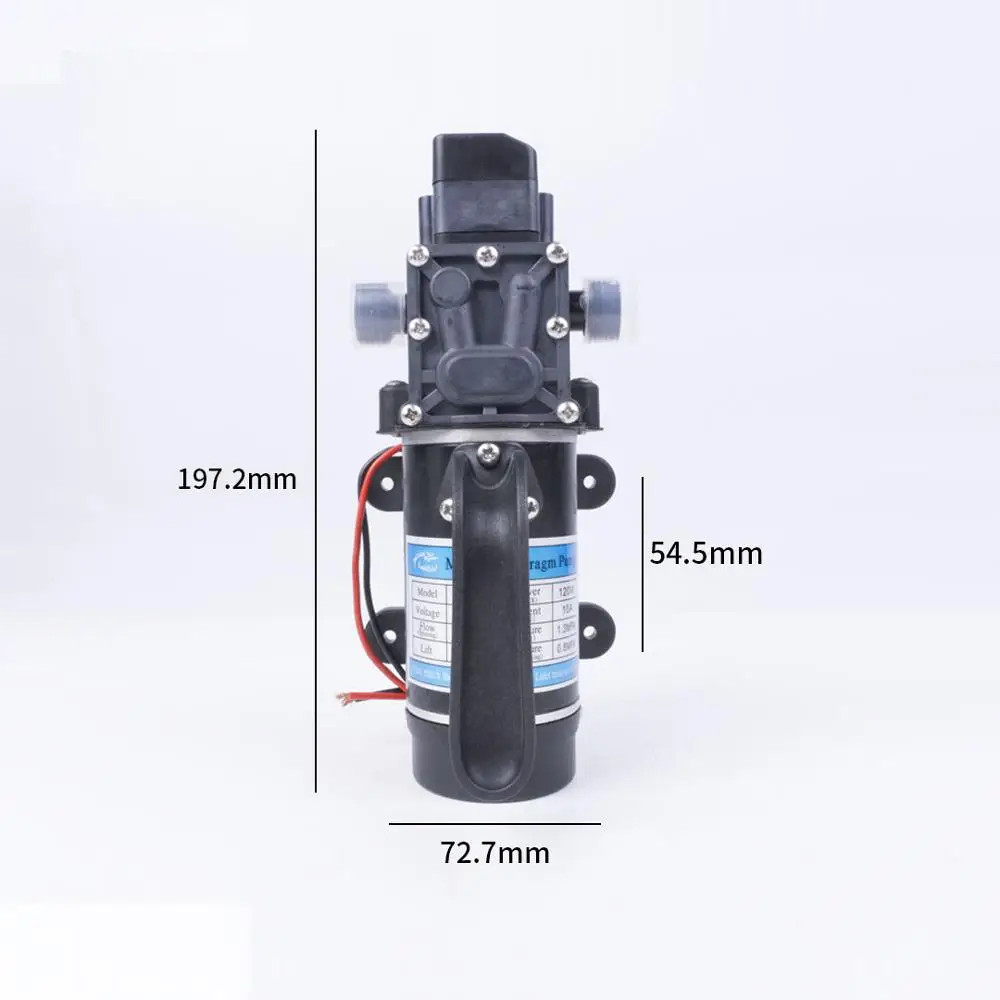 DC 12 В 120 Вт 130PSI 10л/мин вода высокого давления мембранный самовсасывающий насос сельскохозяйственный Электрический водяной насос Автомойка спрей