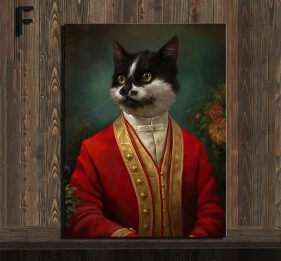 Винтажный стиль украшение дома картина с рисунком животных Cardinal Cat плакаты-портреты Hd Печать скандинавские настенные картины для спальни - Цвет: No Frame 6
