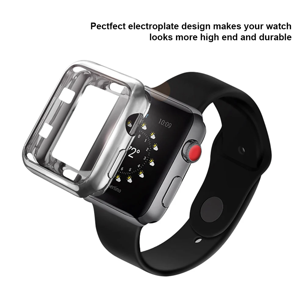 5 видов цветов Чехол из мягкого ТПУ с полной защитой для Apple Watch Series 3 2 1 38/42 мм