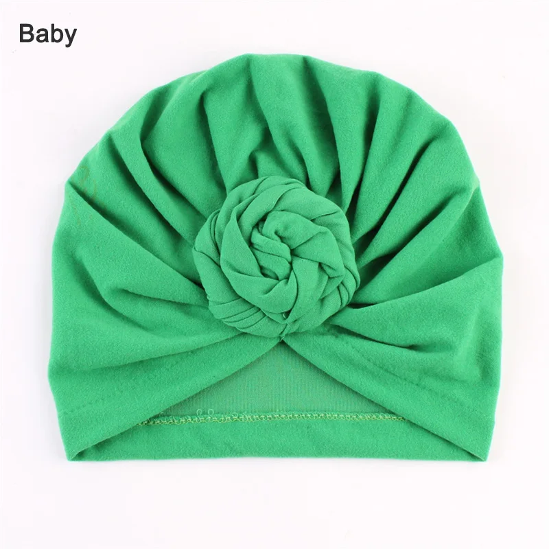 Baby Green Комплект из 2 предметов, одинаковая шапка для всей семьи, для мамы и ребенка, спортивная шапка-тюрбан для йоги, Bebe Mommy, осенне-зимние шапки Gorros Para Beanies, реквизит для фотосессии - Цвет: Baby Green