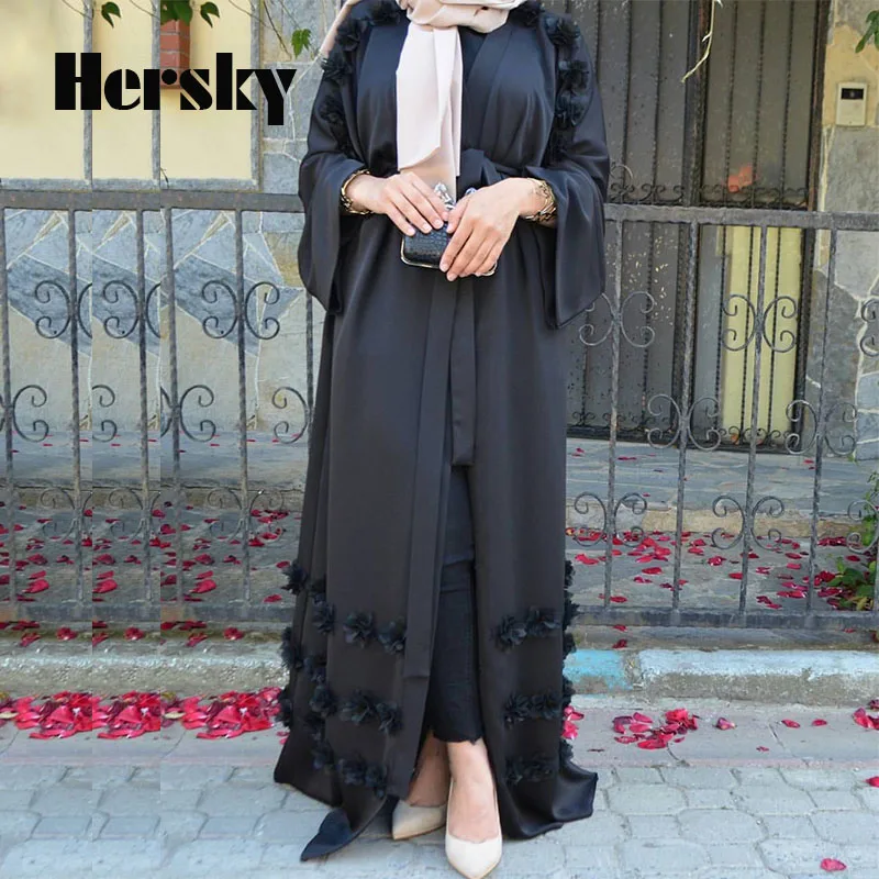 Взрослый Дубай открытый Абая для мусульман женщина Caftan платье исламский женщин