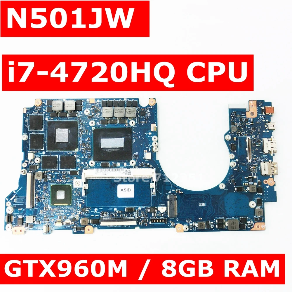 N501JW i7 4720HQ процессор GTX960M 8 Гб RAM материнская плата ASUS ROG UX501J G501J UX50JW FX60J для