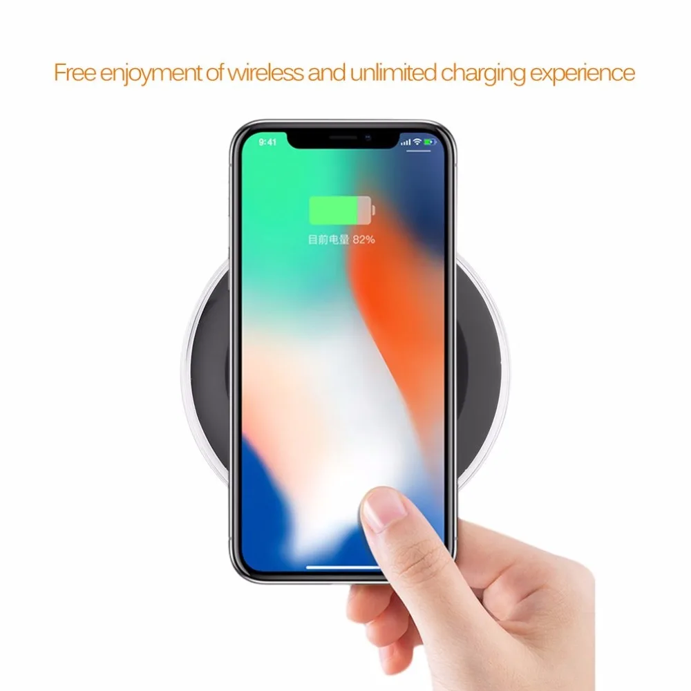 Qi Беспроводной Зарядное устройство для iPhone X 8 плюс samsung Galaxy S8 S9 плюс S6 S7 Edge Note 8 зарядка через usb Pad