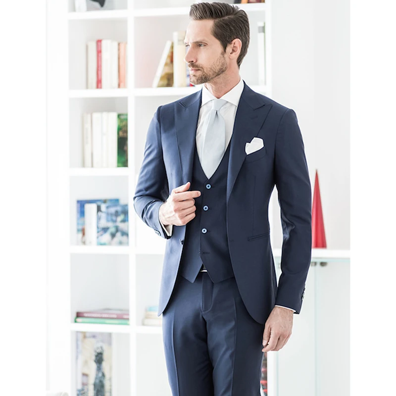 

Недорогие мужские костюмы muсделать Slim Fit, мужская официальная одежда, мужской костюм для выпускного, свадебный костюм для жениха, блейзер дл...