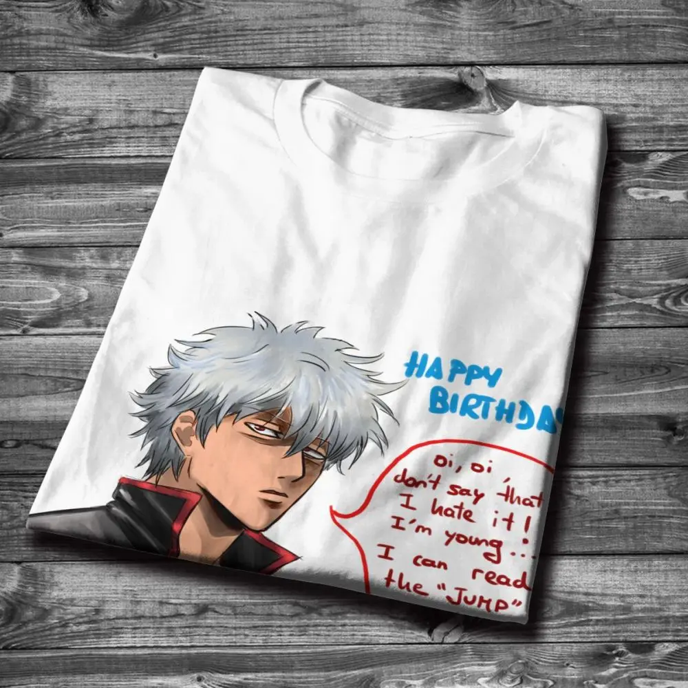 Забавная футболка в стиле аниме GINTAMA Sakata Gintoki Футболка с днем рождения