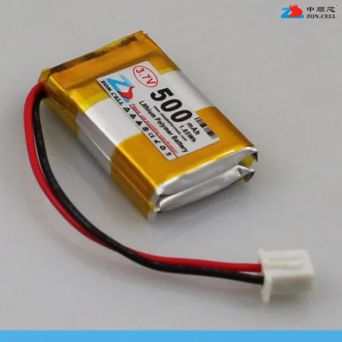

New Hot 500mAh 402030*2 3.7V in polymer battery alarm recorder Rechargeable Li-ion Cell