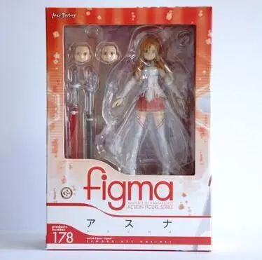 178 with box Figma Аниме Sword Art Online 15 см Ausna kirigaya kazuto штучная фигурка игрушки - Цвет: 178 with box