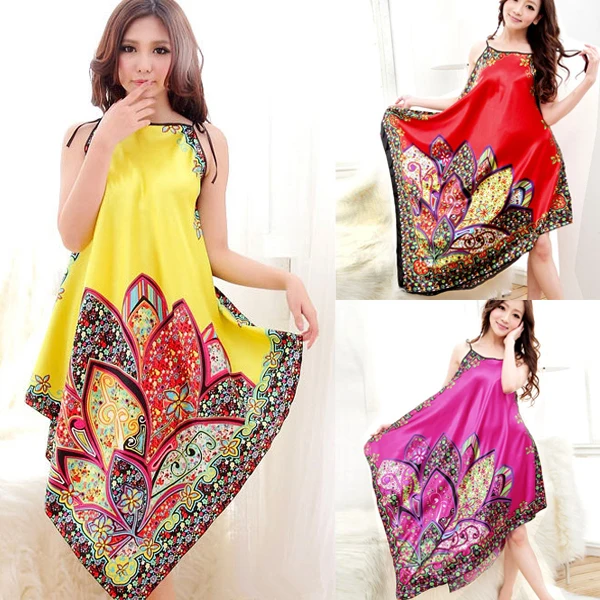 Уютное модное женское имитированное шелковое белье ночная рубашка одежда для