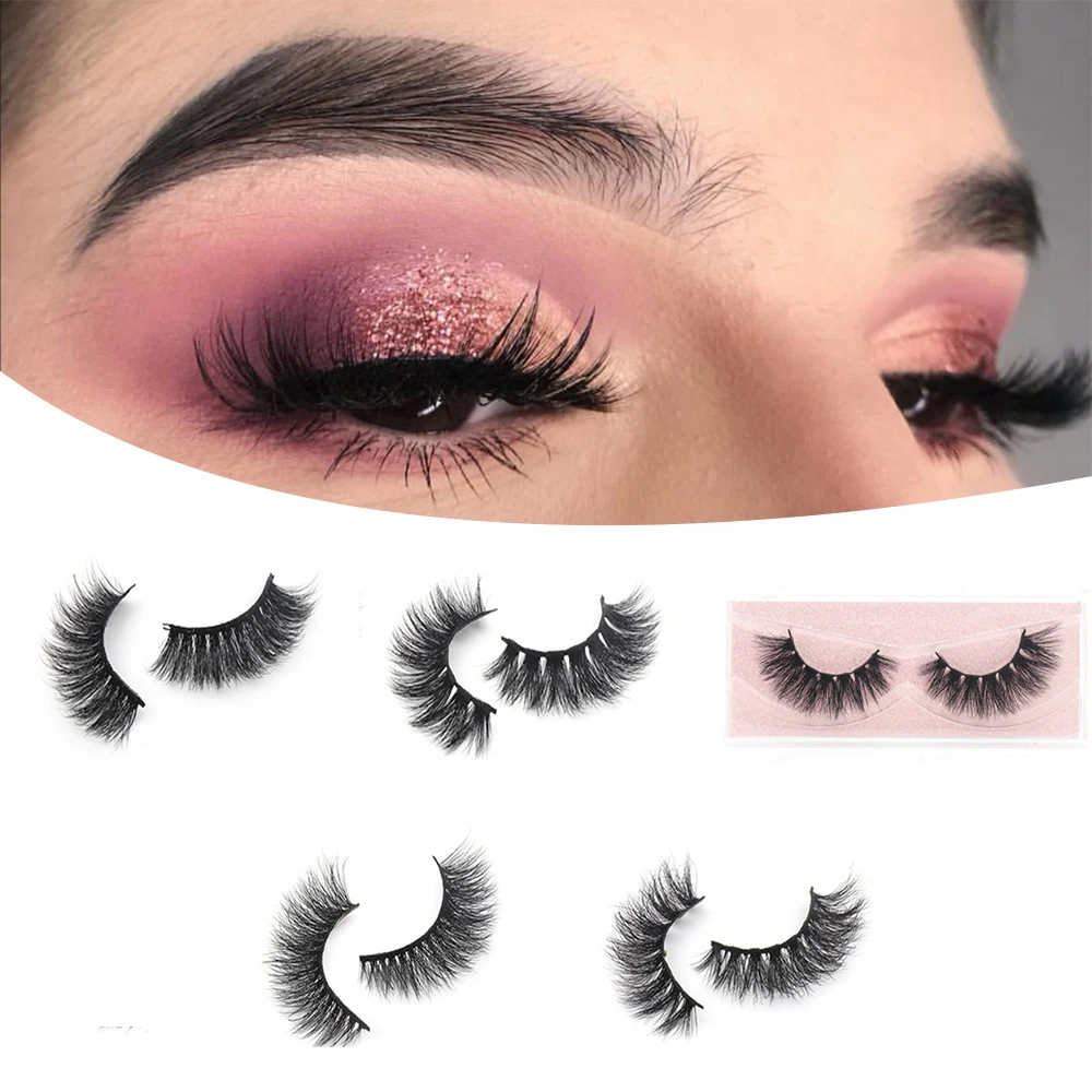 3D ресницы ручной работы многоразовые Длинные Накладные из Натурального Волоса