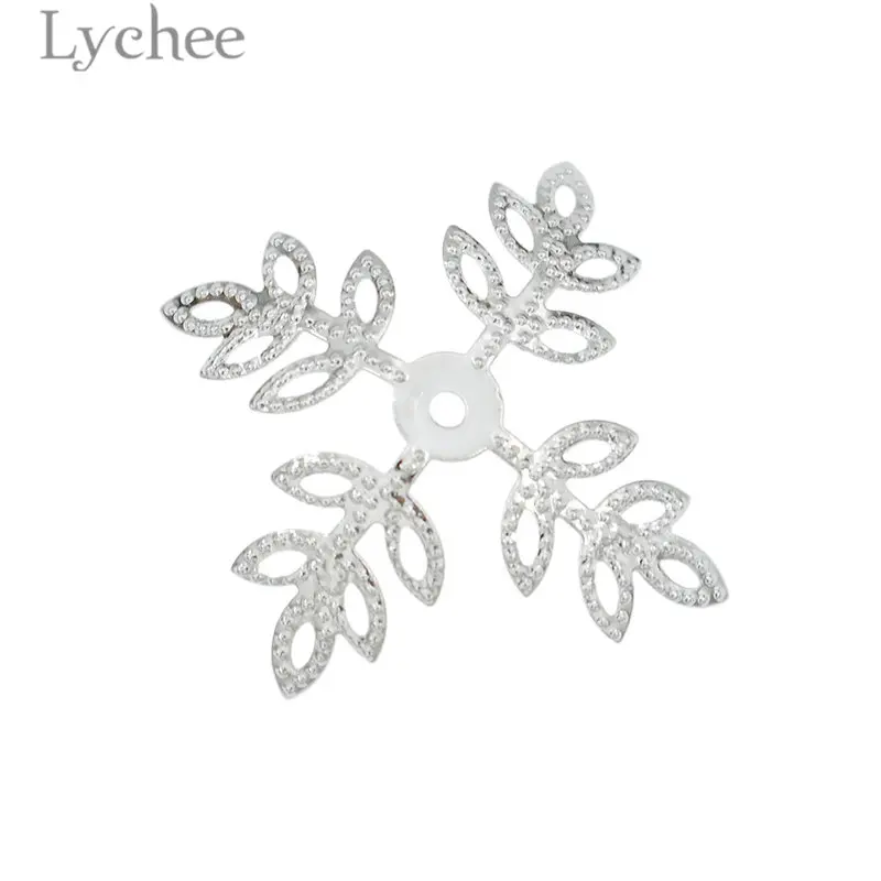 Lychee модный сплав Снежинка монета бусины для женщин дреды зажимы набор круг коса