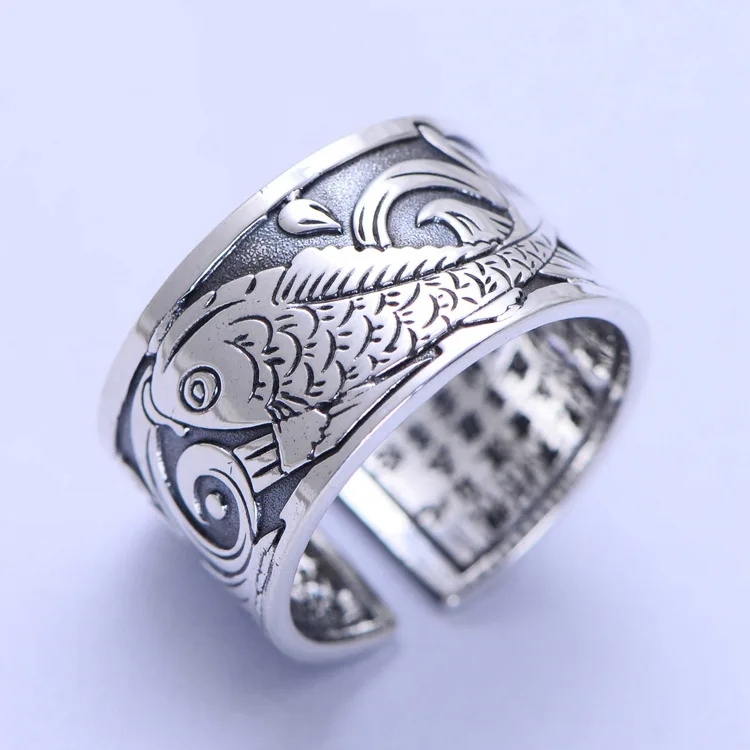 Мужское кольцо в ретро стиле открытое ювелирное изделие из стерлингового