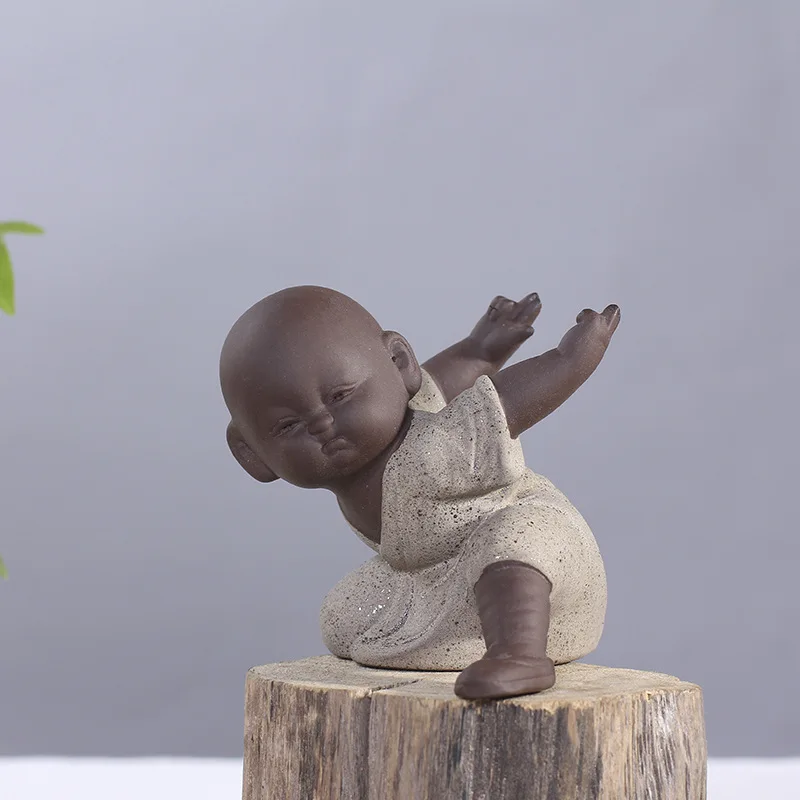 1 шт. маленькая статуя Будды кунг фу маленький монах Чай Аксессуары для домашних