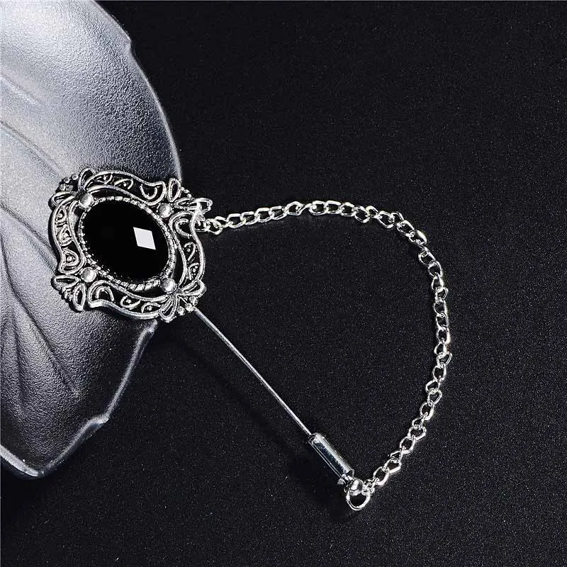 H:HYDE новинка большая женская винтажная брошка из бронзы с кристаллами