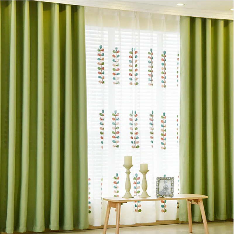 Льняные шторы для спальни, гостиной, кухни, однотонные плотные занавески на окна, зеленый домашний текстиль, 8 цветов, Tende