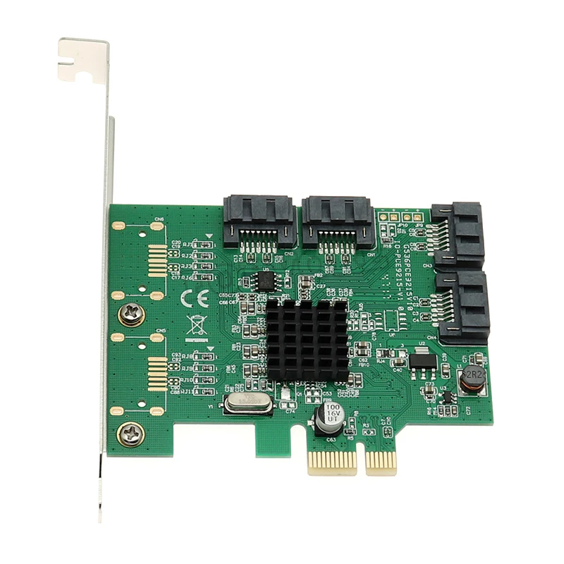 PCI e для SATA 3 0 4 порта Плата расширения 6G адаптер конвертер карта Marvell 88SE9215|Платы