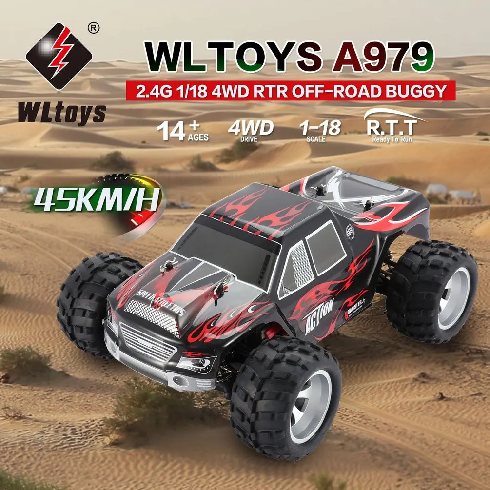 WLtoys A979 2 4 GHz 1/18 полный пропорциональный пульт дистанционного управления 4WD
