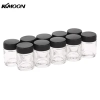 10pcs airbrush glass bottles 34oz 22cc air brush bottle jars with plastic lid using on airbrushes