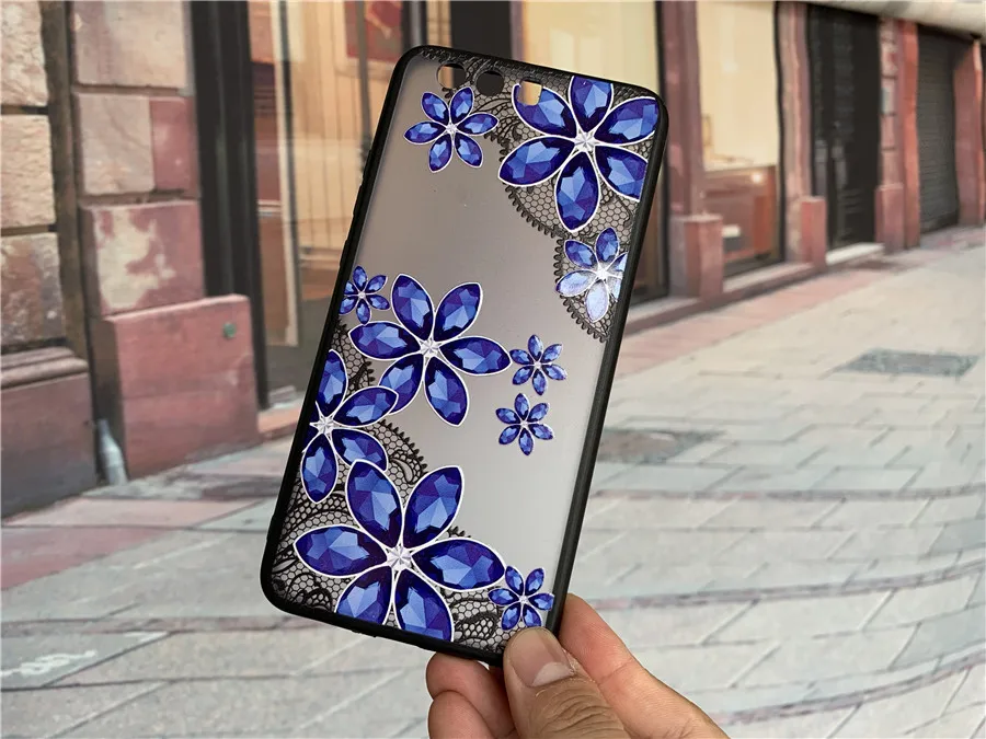 Цветные кружевные цветочные сверла чехлы для телефонов huawei P10 lite корпус Plus чехол |