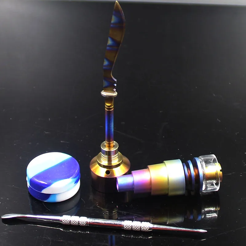Стеклянные трубки Радужный титановый гвоздь карб Крышка для гвоздей силиконовая