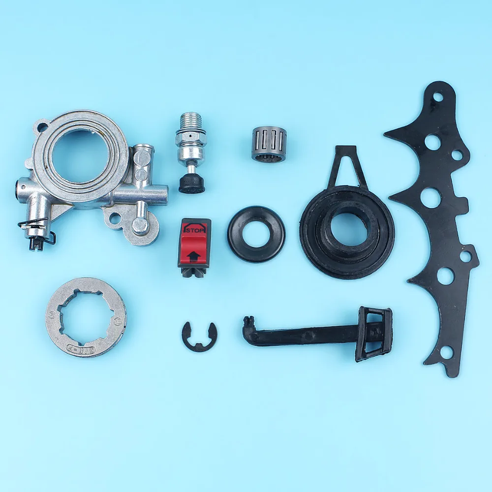 3/8&quot7T Standard Rim Sprocket Oil Pump For HUSQVARNA 365 372 372XP 362 371 Chainsaw w/ Decompression Vavle Switch Spike Worm Gear |