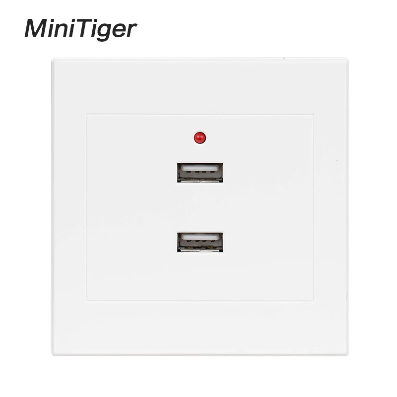 Настенная розетка Minitiger 110-250 В 2/3/4/6 USB-порта умный индукционный зарядный порт для