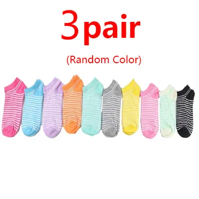 3 Pair 3/5 пар, женские хлопковые носки, короткие летние женские короткие носки, белые, черные нейлоновые сетчатая лодка, носки, тапочки, Chaussette Femme - Цвет: 3 Pair
