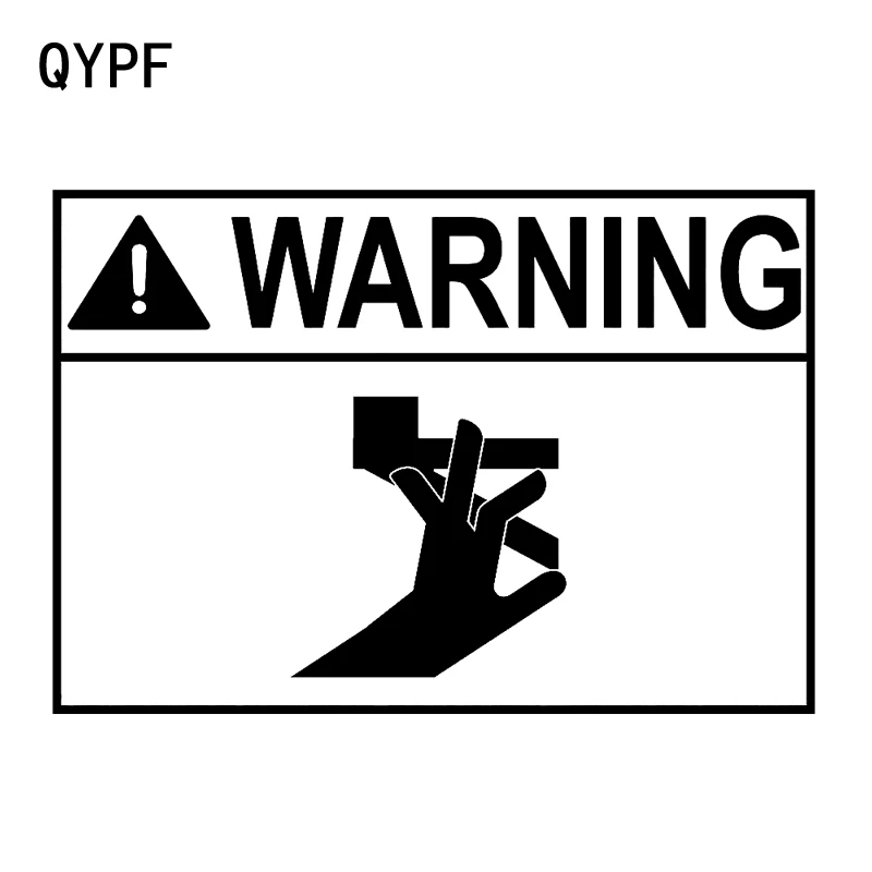 

QYPF 14.8CM10.2CM Предупреждение ющий знак графическая наклейка для автомобиля черный/серебристый виниловый Декор S9-2383