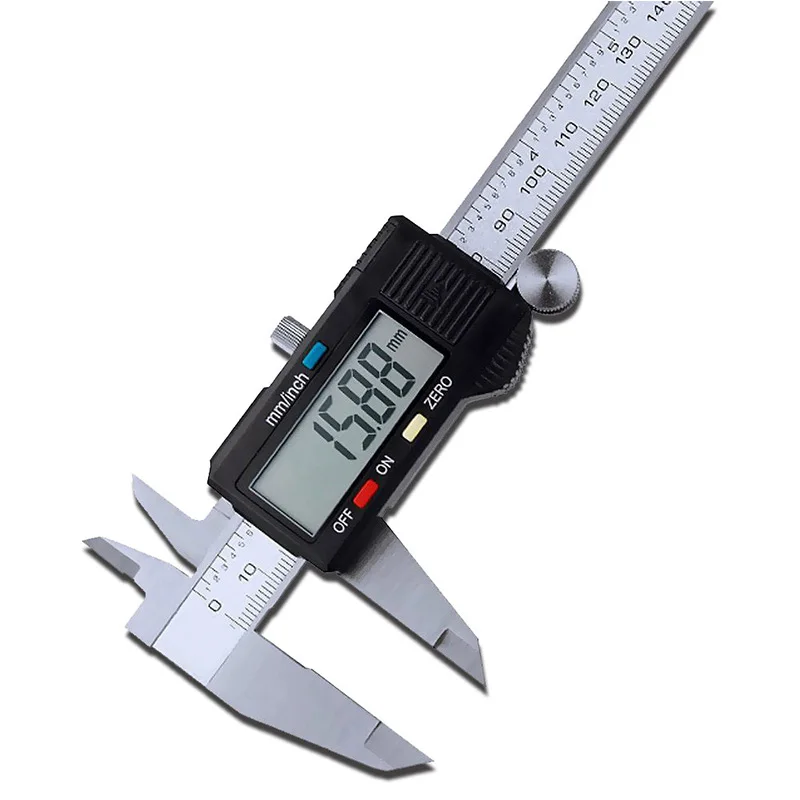 Цифровой штангенциркуль Vernier с ЖК-дисплеем 0-6 дюймов/150 мм из нержавеющей стали