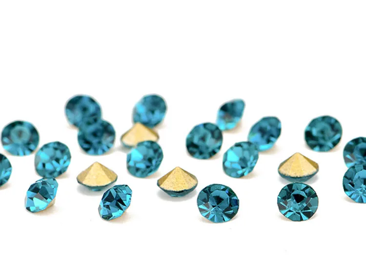 ФЛУОРЕСЦЕНТНОЕ синее стекло с острыми концами для дизайна ногтей/украшения