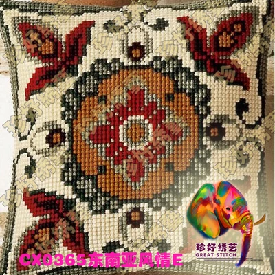 Набор для рукоделия комплект чехол подушки с необработанными краями вышивкой