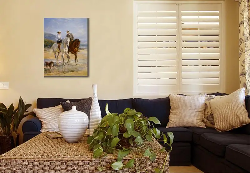 Goede Handgemaakte Mooie Schilderijen Heywood Hardy Paar Vergadering Door De Stile Landschappen Art Canvas Voor Muur Decor