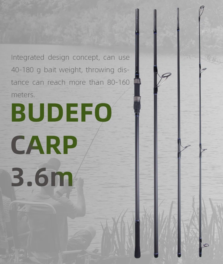 MIFINE BUDEFO удочка для ловли карпа 3,25/3,75/3,6 фунтов 3,9/160 м высокоуглеродистая спиннинговая Удочка жесткая удочка для рыбалки с берега метательный снимок 80-М