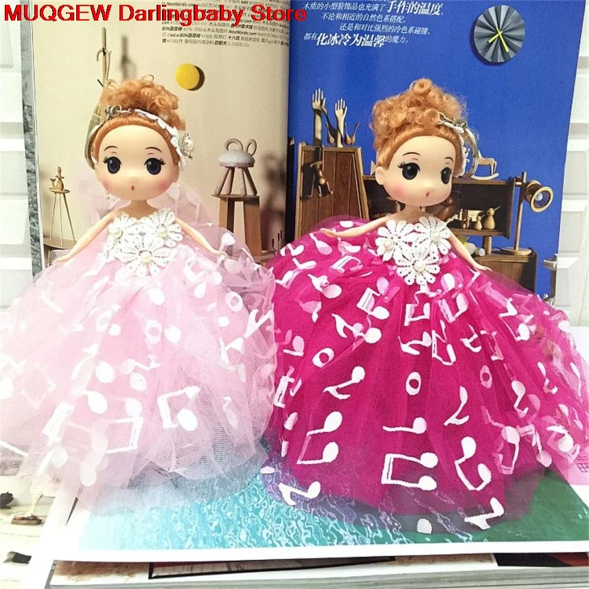 18 см каваи бантик свадебное платье Принцесса Кукла кулон милый ребенок брелок