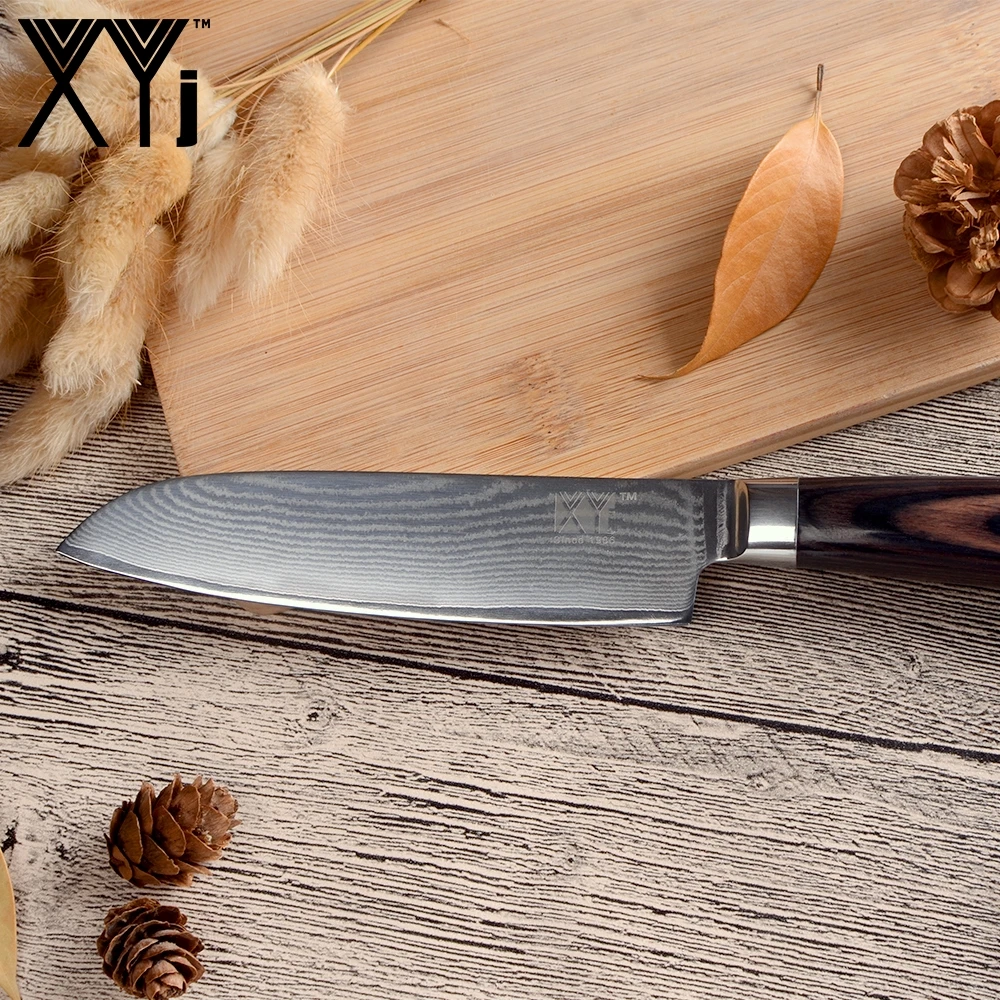 Кухонный нож XYj 3 5 &quot5" &quot7" 8 &quot8" " Дамасские Ножи VG10 Core Японский узор из - Фото №1