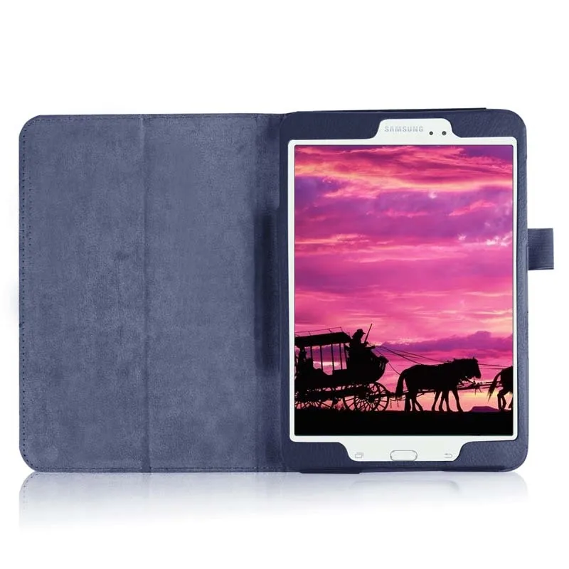 Кожаный чехол книжка с подставкой и текстурой личи для Samsung Galaxy Tab S2 8 0|s2 android|s2