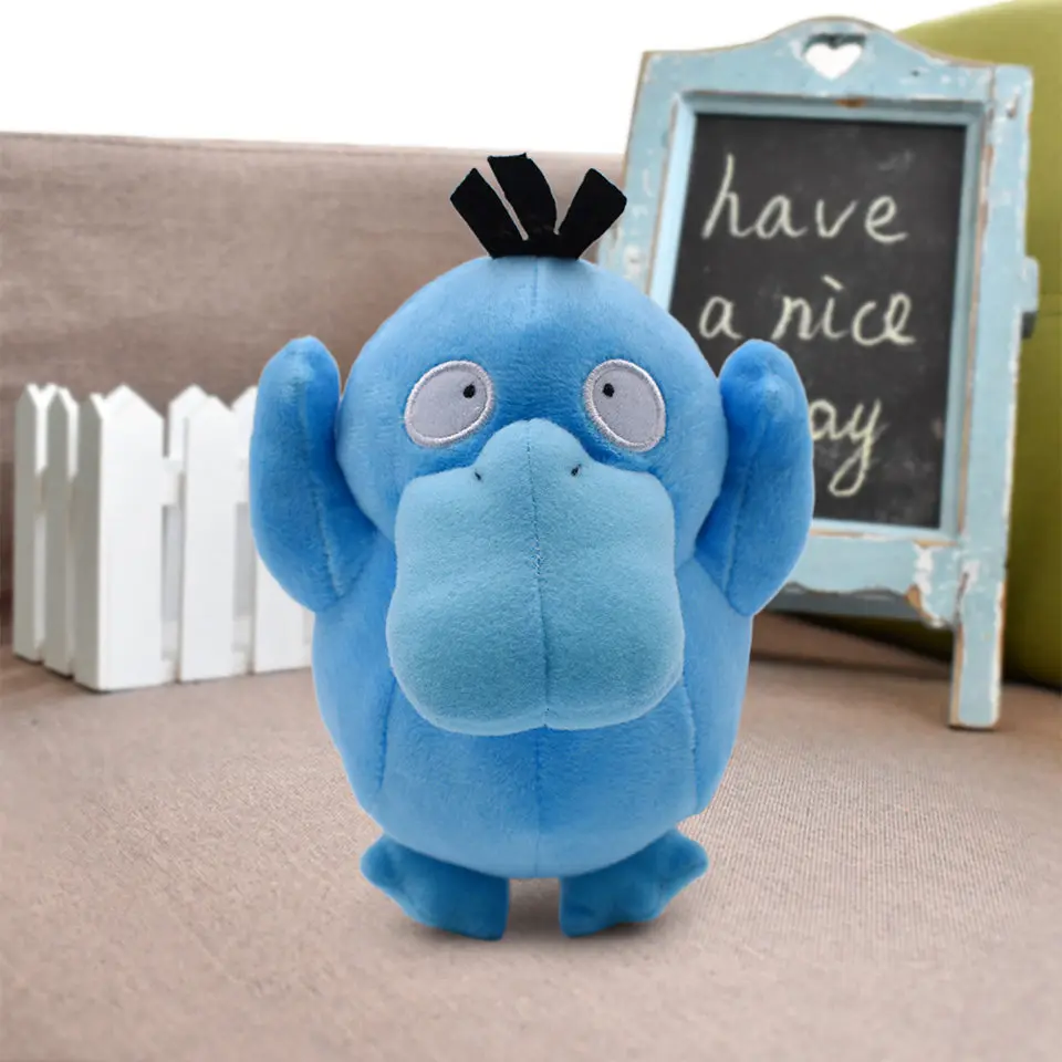 16-18 см Блестящий Psyduck японский аниме мультфильм кукла Psyduck Peluche игрушка желтая Синяя Утка Мягкая Плюшевая Кукла животного детский подарок - Цвет: Shiny Psyduck