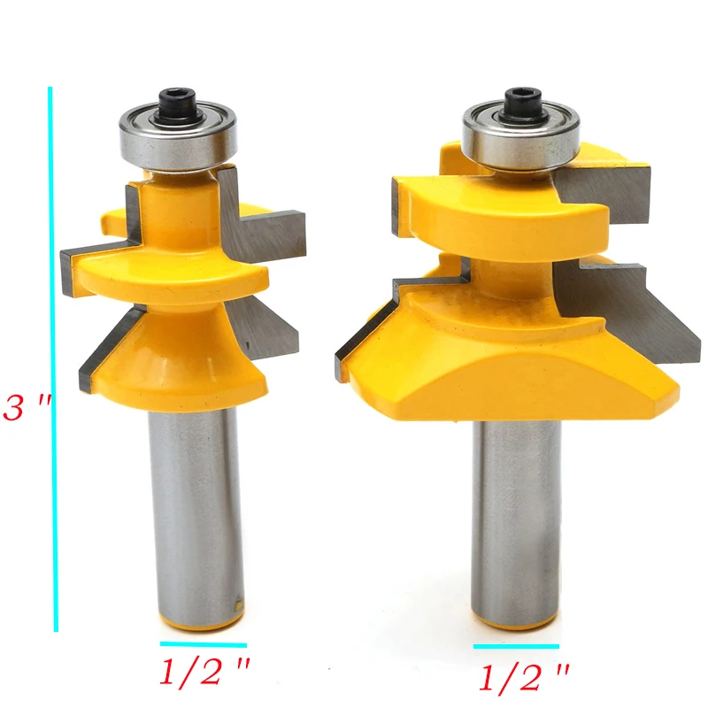 2 шт. набор фрез для деревообработки 1/2 дюйма х 3 дюйма|tools woodworking|router bit set 1/2woodworking