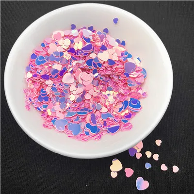 Pink 1440 шт./лот, Микс, 3 мм, 4 мм, 6 мм, блестящая любовь, сердце, свободные блестки, пайетки для дизайна ногтей, свадебные конфетти, хрустальные грязевые аксессуары - Цвет: Pink