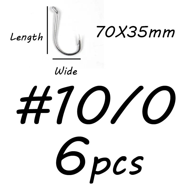 Size 10l0 6pcs Острая Нержавеющая Сталь Осьминог крючок морской рыбы Крючки морской рыбалки терминал снасти 1/0 2/0 4/0 6/0 8/0 10/0 - Цвет: Size 10l0 6pcs