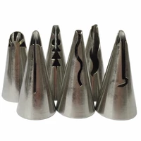 hot sell 5pcs top icing piping nozzles tips fondant cake chocolate decorating baking tool 7 style for choice