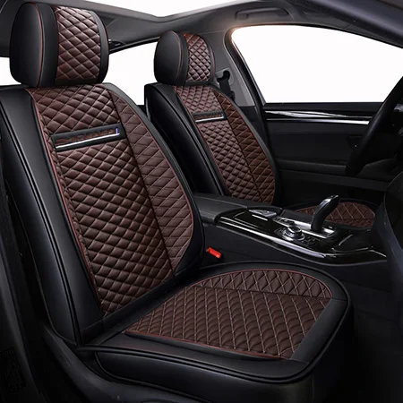 LCRTDS универсальный кожаный чехол для автомобильного сиденья для Toyota Auris Avensis aygo camry 40 50 chr c-hr Corolla Verso - Название цвета: Coffee