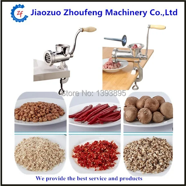 Stainless steel manual meat grinder