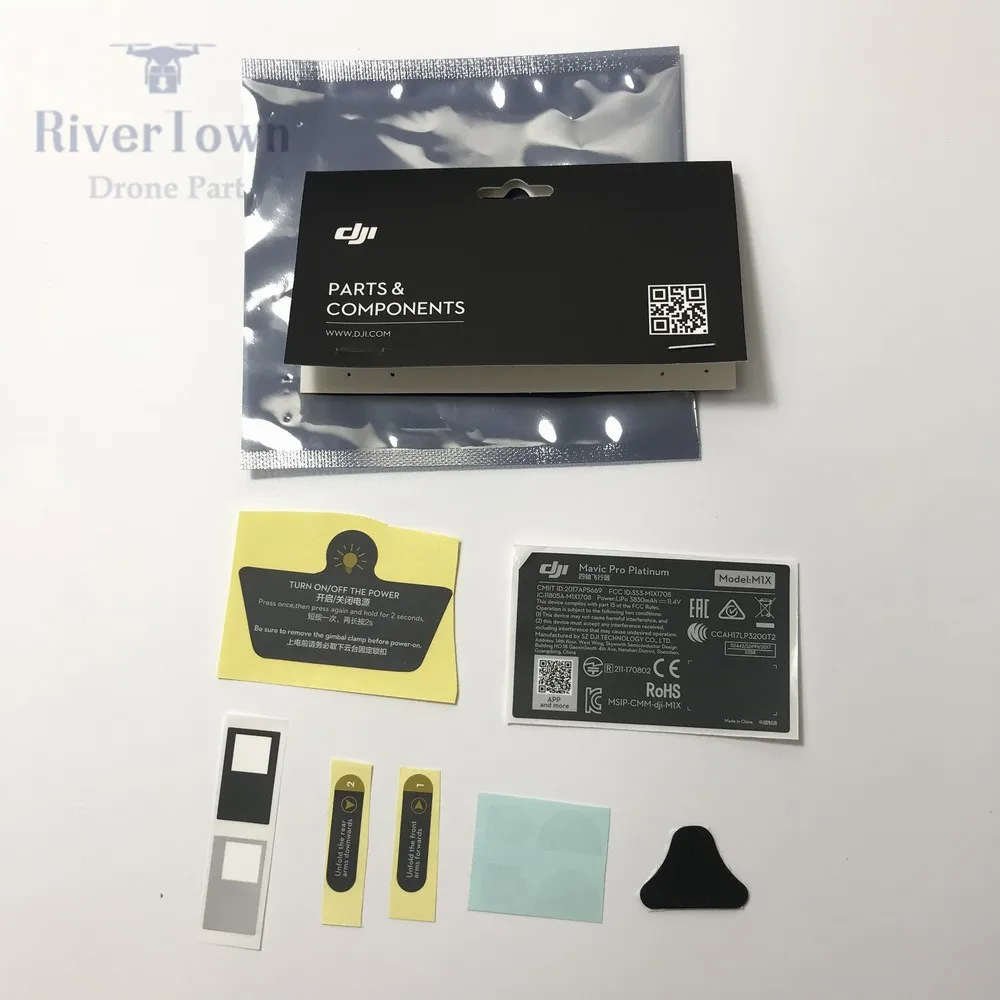Оригинальный Платиновый корпус DJI Mavic Pro предупреждающие знаки наклейка s внешний
