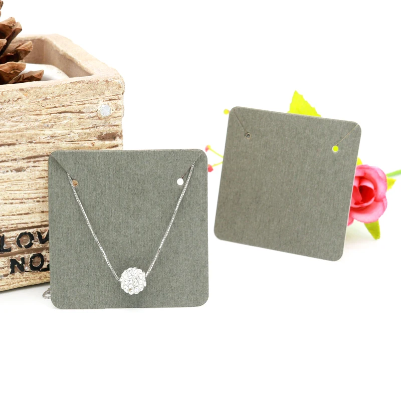 Jewelry Paper Card Wholesale 100pcs/lot 5*5cm Kraft Special Cardboard Necklace Pendant Display Packaging Tags | Украшения и